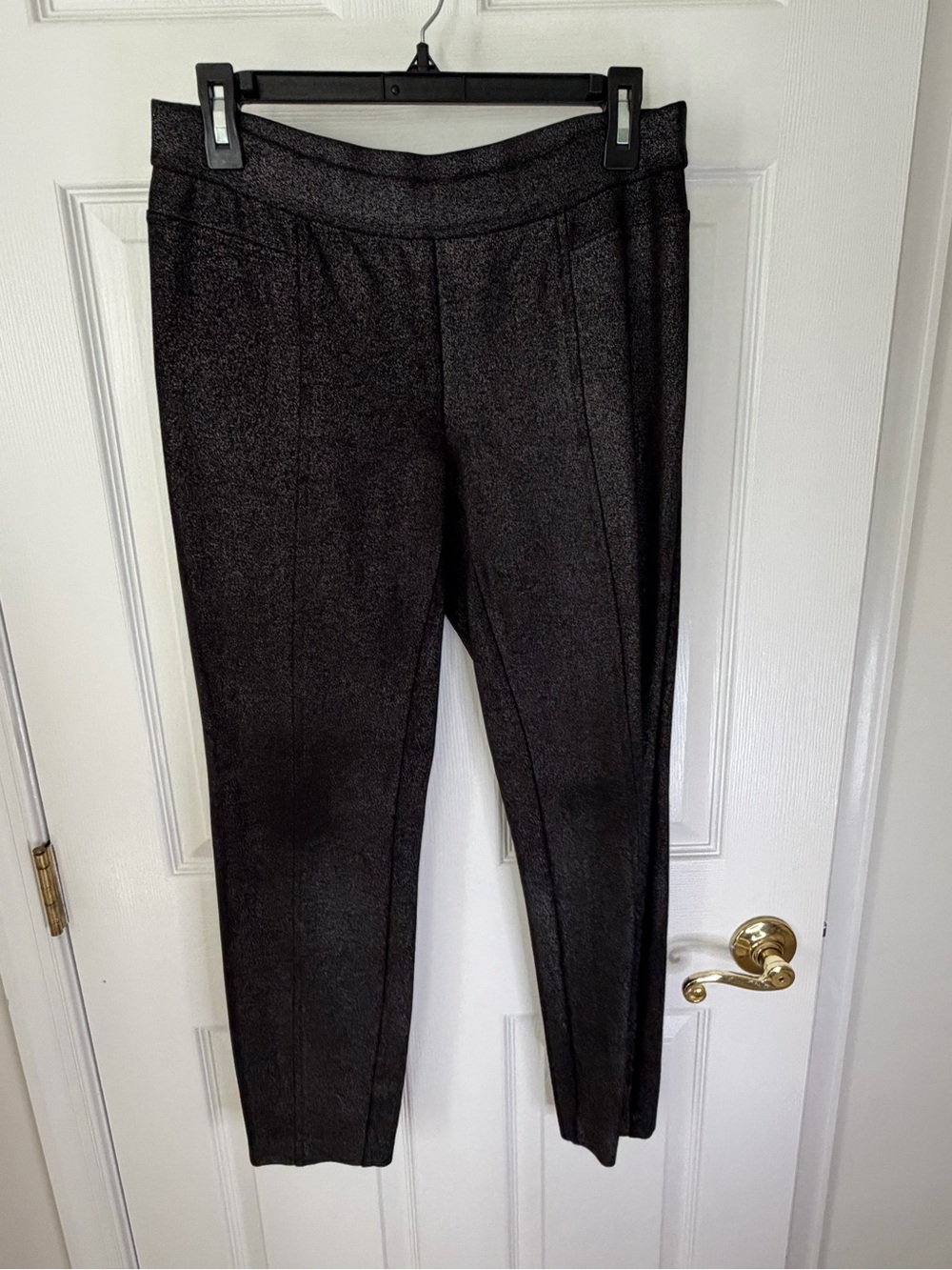 Alfani Black Shimmer Ponte Skinny Pants